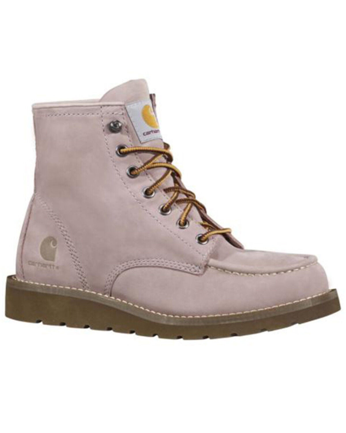 Image #1 - Carhartt Women's 6" Moc Wedge Work Boots - Soft Toe, Brown, hi-res