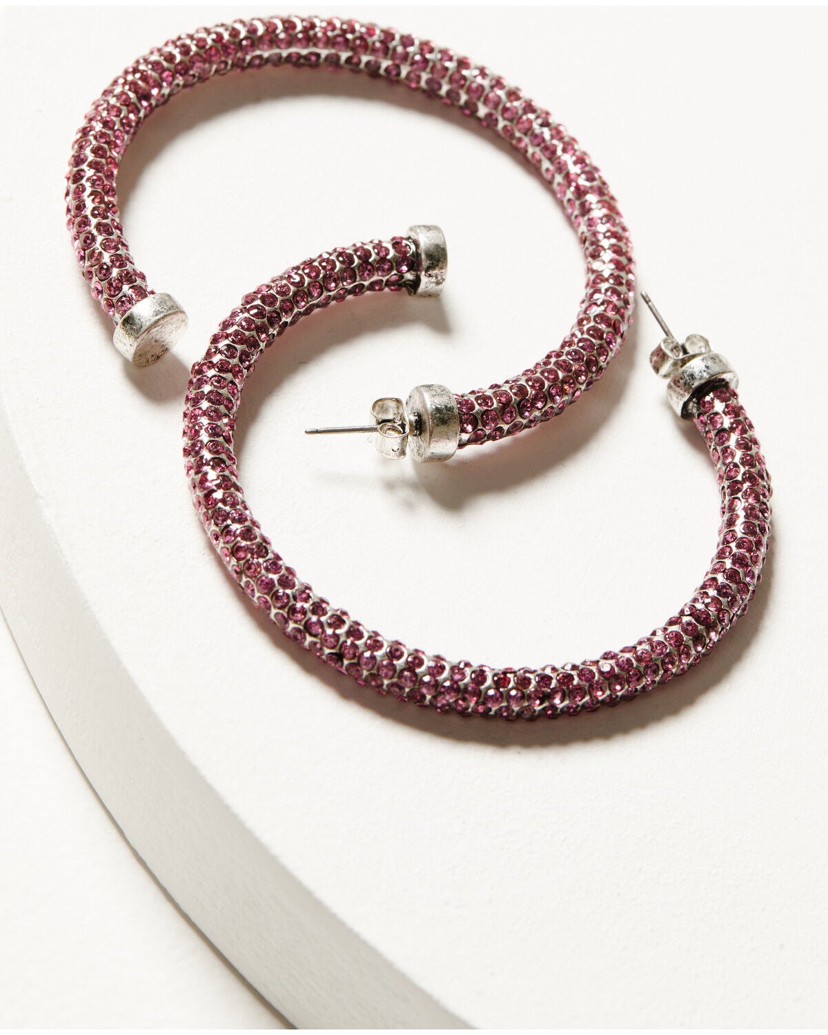Idyllwind Women's Avalon Fuchsia Hoop Earrings, Fuchsia, hi-res