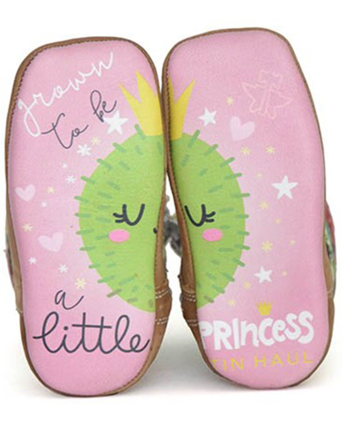 Image #2 - Tin Haul Infant Girls' Sparkles Western Boots - Broad Square Toe, Brown, hi-res