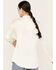 Image #4 - Wrangler Women's Satin Embellished Long Sleeve Snap Western Shirt, Ivory, hi-res