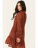 Image #4 - Molly Bracken Women's Long Sleeve Peasant Mini Dress, Rust Copper, hi-res