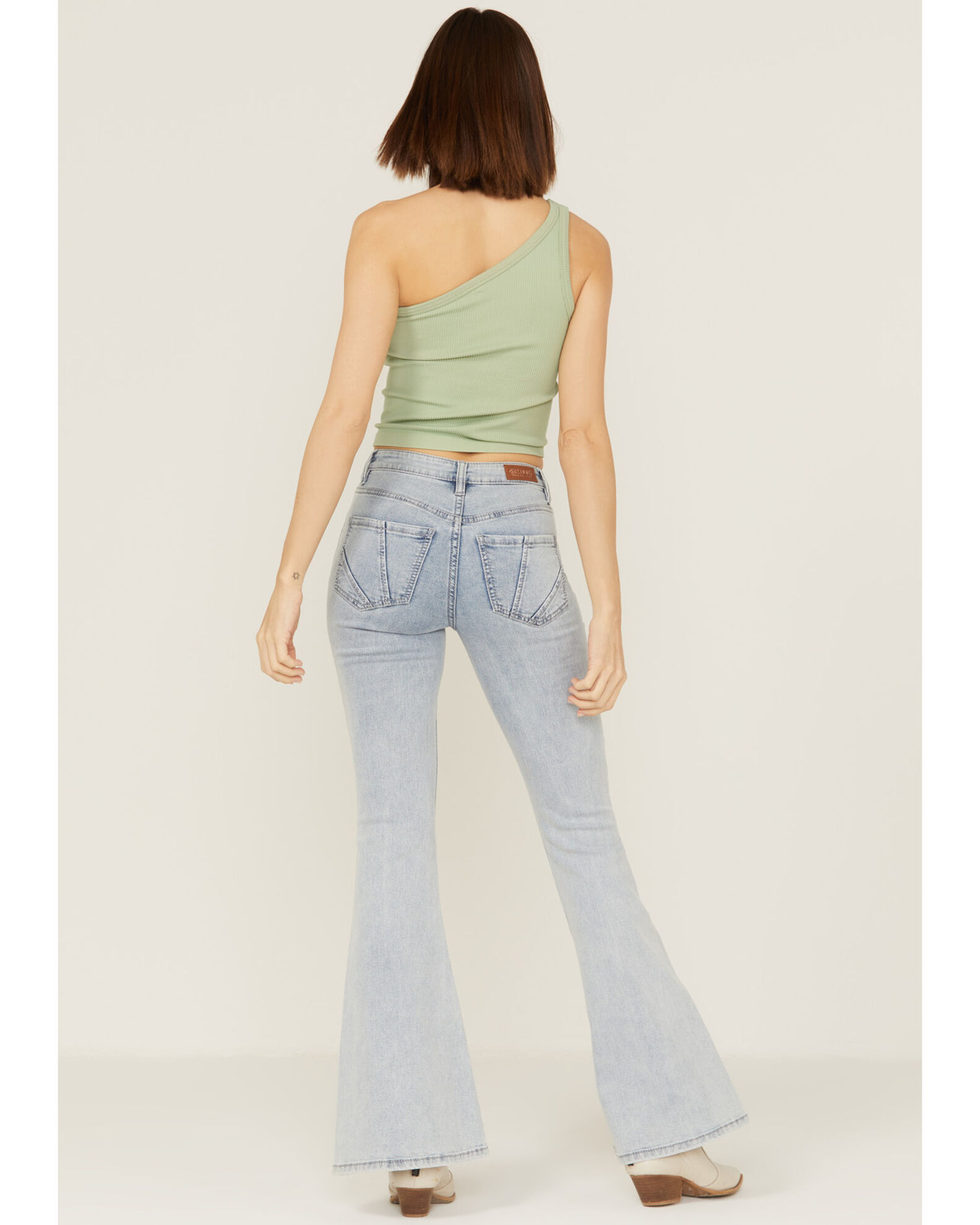 Shyanne Women s Light Wash High Rise Front Yoke Flare Jeans Sheplers