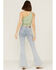 Image #4 - Shyanne Women's Light Wash High Rise Front Yoke Flare Jeans, , hi-res