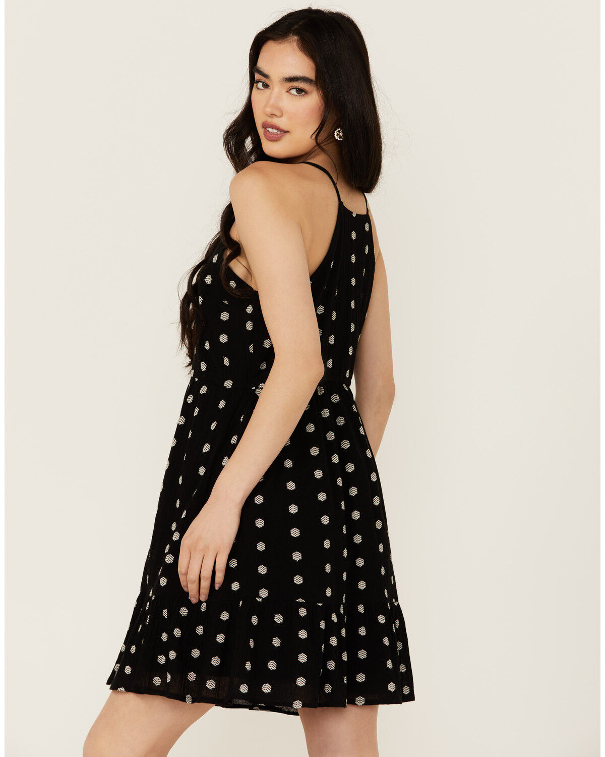 Image #4 - Idyllwind Women's Zelida Embroidered Halter Neck Mini Dress, Black, hi-res
