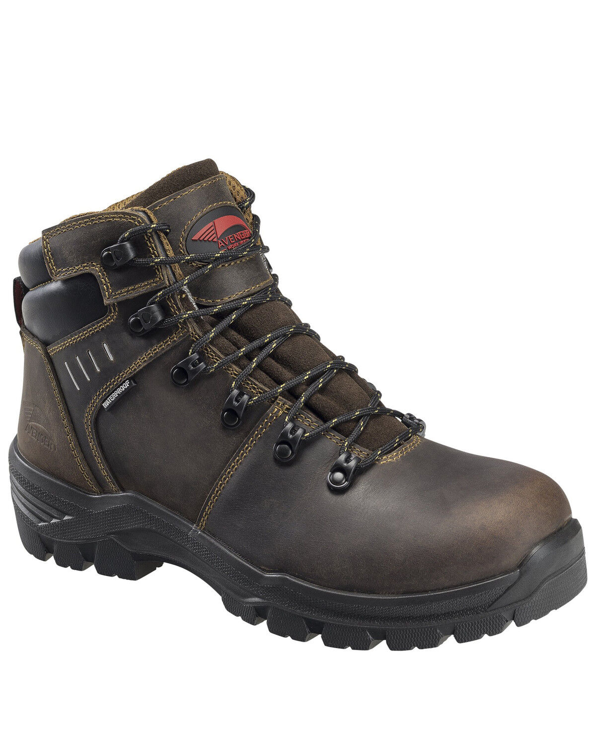 Image #1 - Avenger Men's Brown Foundation Work Boots - Composite Toe, Brown, hi-res