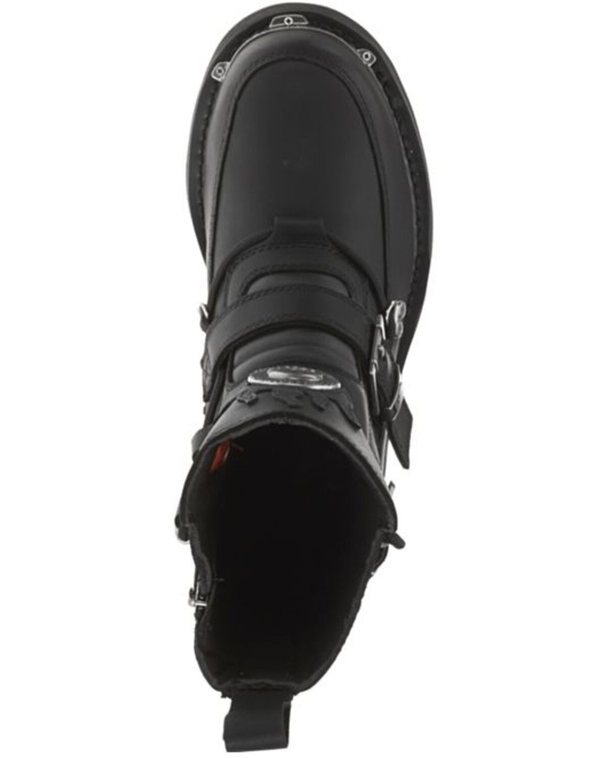 Image #6 - Harley Davidson Men's Distortion Skull Moto Boots - Round Toe, Black, hi-res