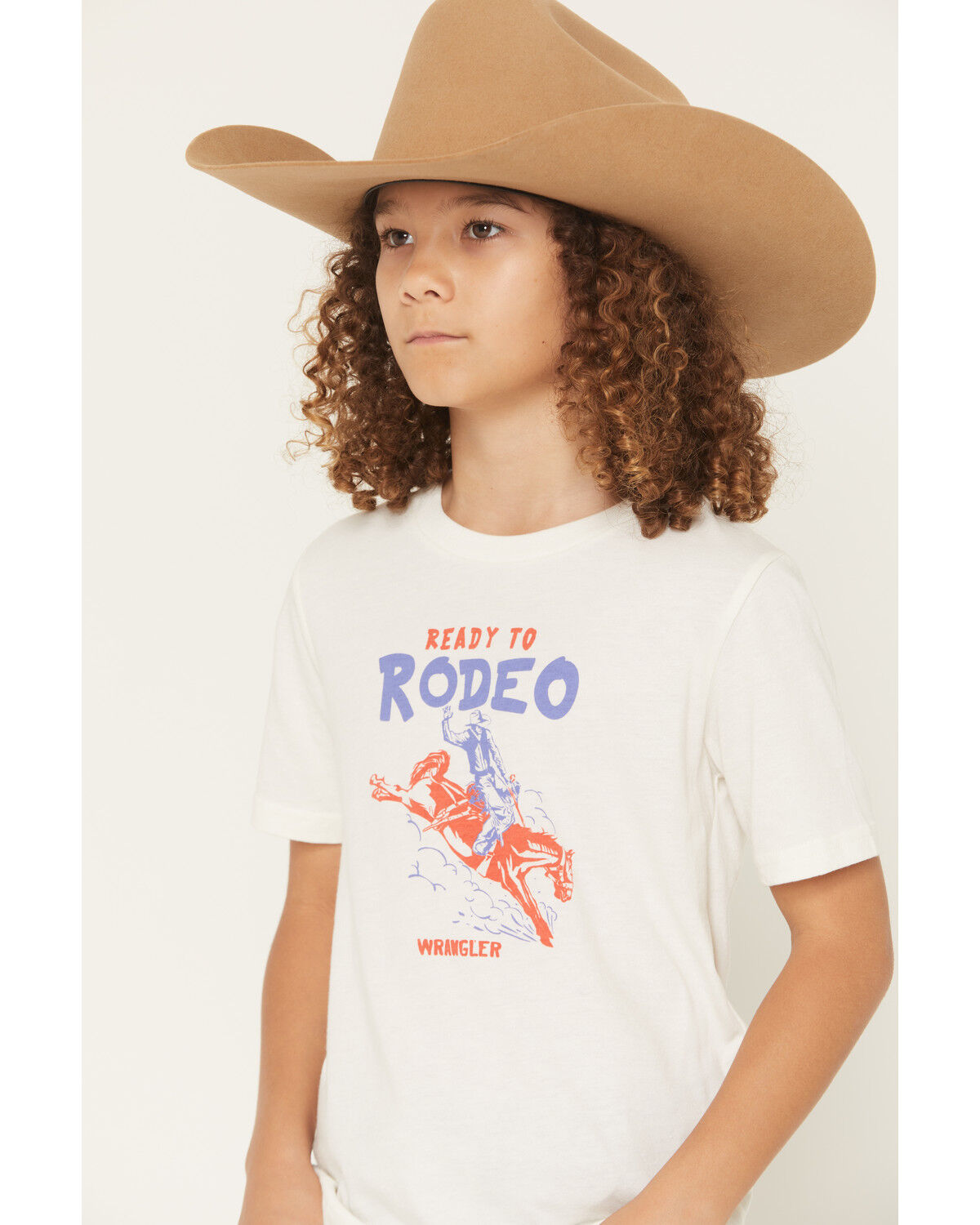 Image #2 - Wrangler Boys' Ready To Rodeo Short Sleeve Graphic T-Shirt, Cream, hi-res