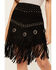 Image #2 - Scully Women's Fringe Concho Studded Suede Skirt, Black, hi-res