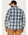 Flag & Anthem Men's Vail Vintage Large Plaid Print Long Sleeve Button Down Western Shirt , Navy, hi-res