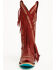 Image #4 - Lane Women's Senita Falls Fringe Tall Western Boots - Snip Toe, Ruby, hi-res