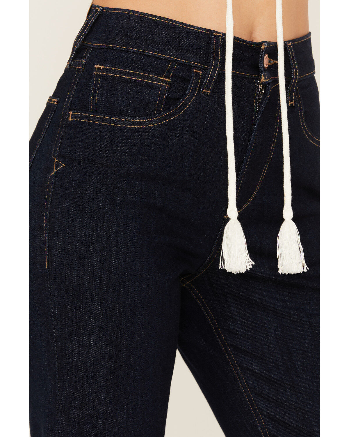 Image #2 - Ariat Women's Ultra Jazmine High Rise Straight Crop Jean, Dark Wash, hi-res