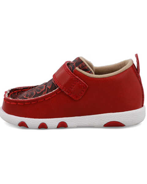 Image #3 - Twisted X Toddler Girls' Driving Moc Shoes - Moc Toe , Red, hi-res