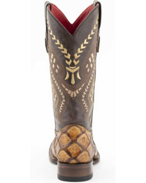 Image #4 - Ferrini Women's Bronco Western Boots - Square Toe, Dark Brown, hi-res
