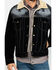 Image #4 - Scully Men's Boar Suede Southwestern Yolk Jean Jacket, Black, hi-res