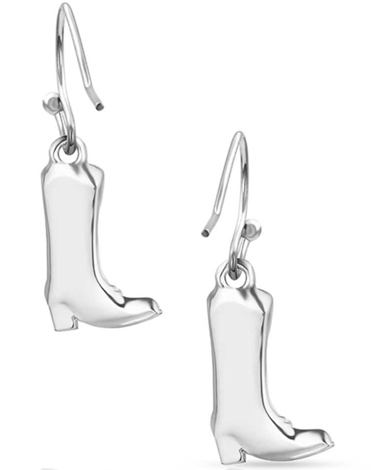 Image #2 - Montana Silversmiths Women's Sculpted Cowboy Boot Earrings, Silver, hi-res