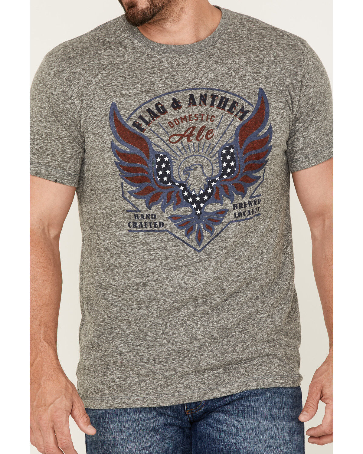 Image #3 - Flag & Anthem Men's Eagle Ale Graphic T-Shirt, Heather Grey, hi-res
