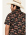 Dale Brisby Men's Desert Novelty Print Short Sleeve Western Shirt , Black, hi-res