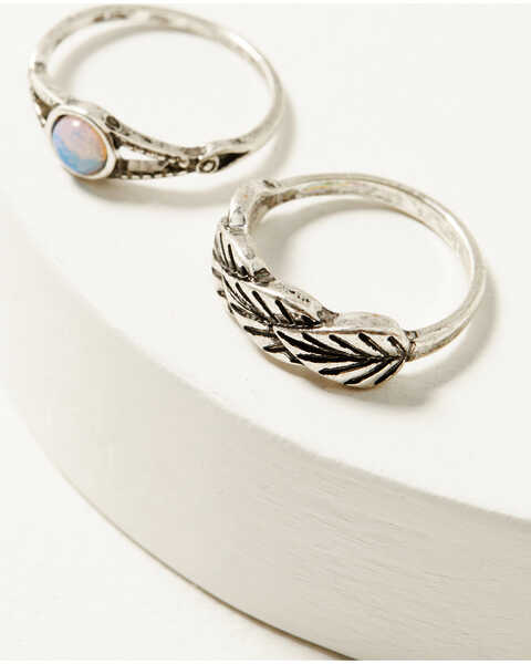Image #3 - Shyanne Women's Moonstone Ring Set - 4 Piece , Silver, hi-res