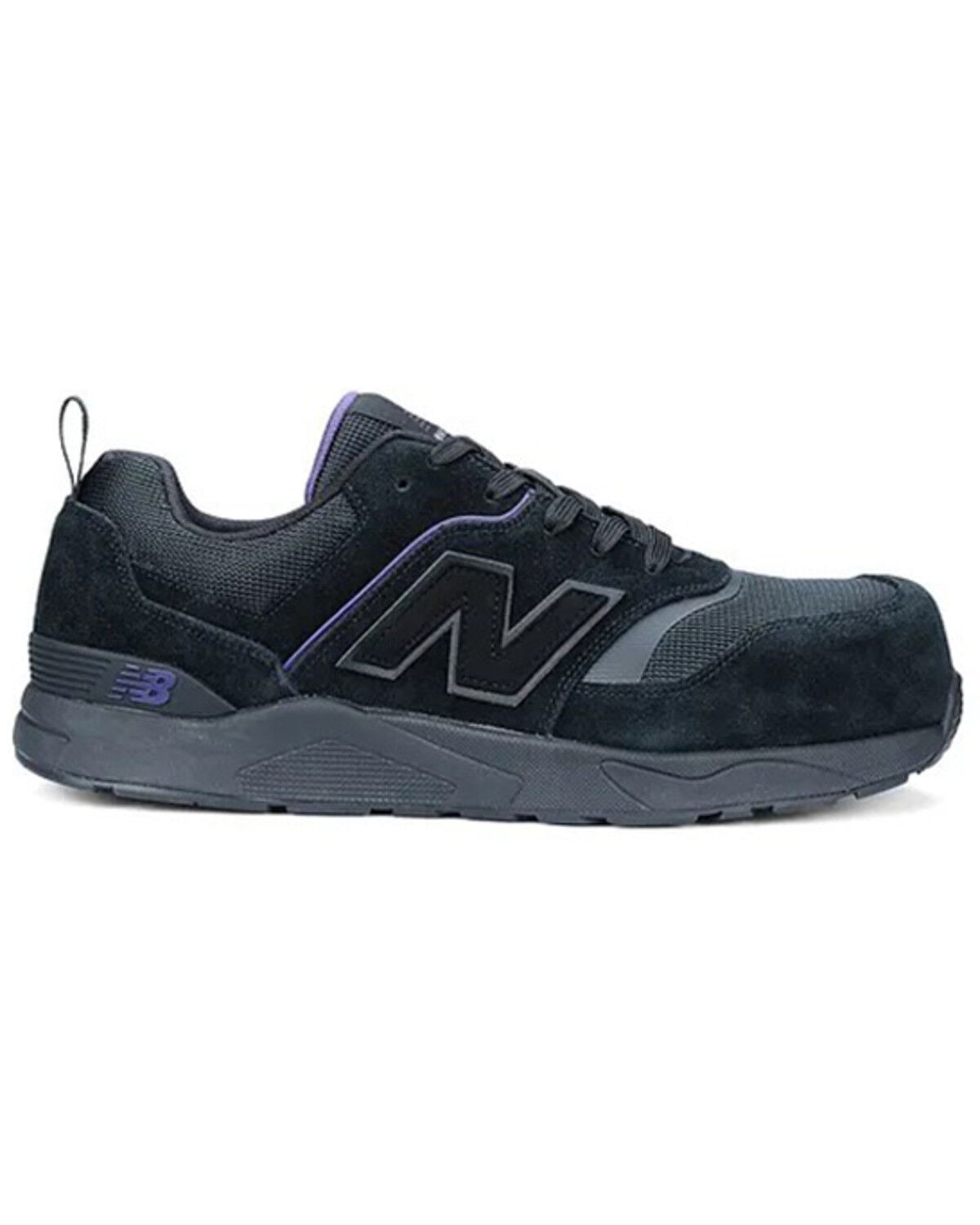Image #2 - New Balance Women's Elite Lite SD10 Work Shoes - Composite Toe, Black/purple, hi-res