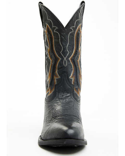 Image #4 - Laredo Men's Fancy Stitch Western Boots - Medium Toe , Black, hi-res