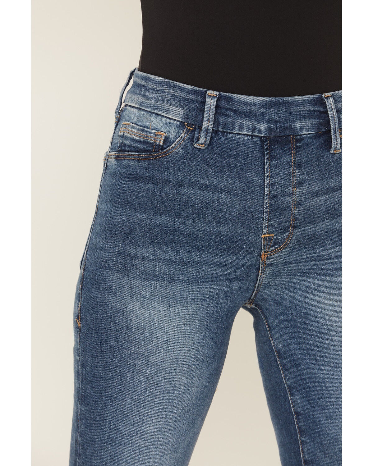 Image #2 - Good American Women's Good Legs Medium Wash High Rise Pull-On Flare Jeans, Medium Wash, hi-res