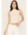 Image #1 - Sadie & Sage Women's Aria Pointelle Sleeveless Top, Ivory, hi-res