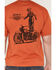 Image #4 - Dickies X Harley Davidson Men's Cowboy Short Sleeve Graphic Tee, Orange, hi-res