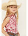 Image #2 - Cowgirl Hardware Girls' Cowhide Print Sleeveless Snap Stretch Western Shirt, Pink, hi-res