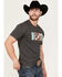 Image #2 - Ariat Men's License Plate Cowboy Short Sleeve Graphic T-Shirt, Charcoal, hi-res