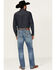 Image #3 - Wrangler 20X Men's Lakeway Medium Dark Wash Slim Straight Stretch Denim Jeans - Long, Medium Wash, hi-res