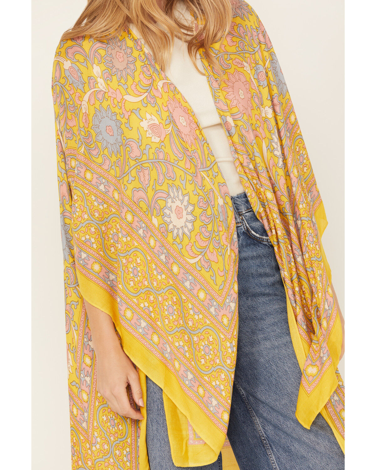 Image #3 - Free People Women's Magic Dance Kimono, Yellow, hi-res