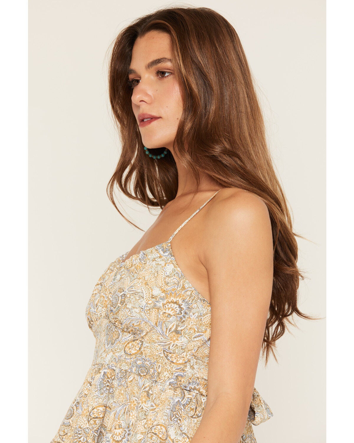 Image #2 - Originality Women's Emma Paisley Print Sleeveless Peplum Cami Top, Multi, hi-res