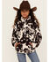 Image #1 - Wrangler Girls' Cow Print Sherpa Pullover, Brown, hi-res
