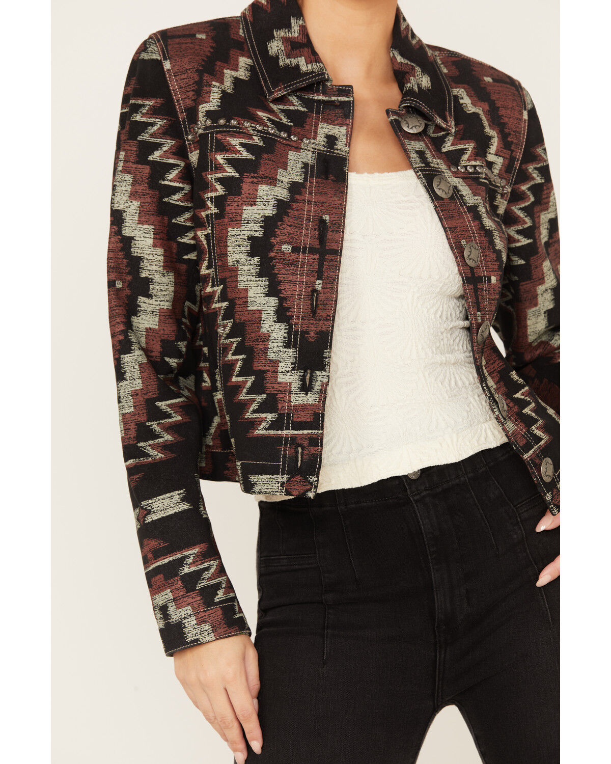 Image #3 - Double D Ranch Women's Firemaker Leather Jacket, Black, hi-res