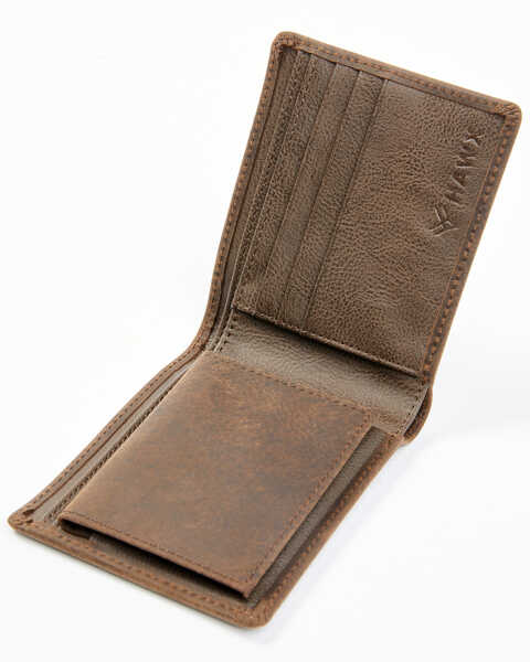Image #2 - Hawx Men's Brown Flag Bifold Wallet, Brown, hi-res