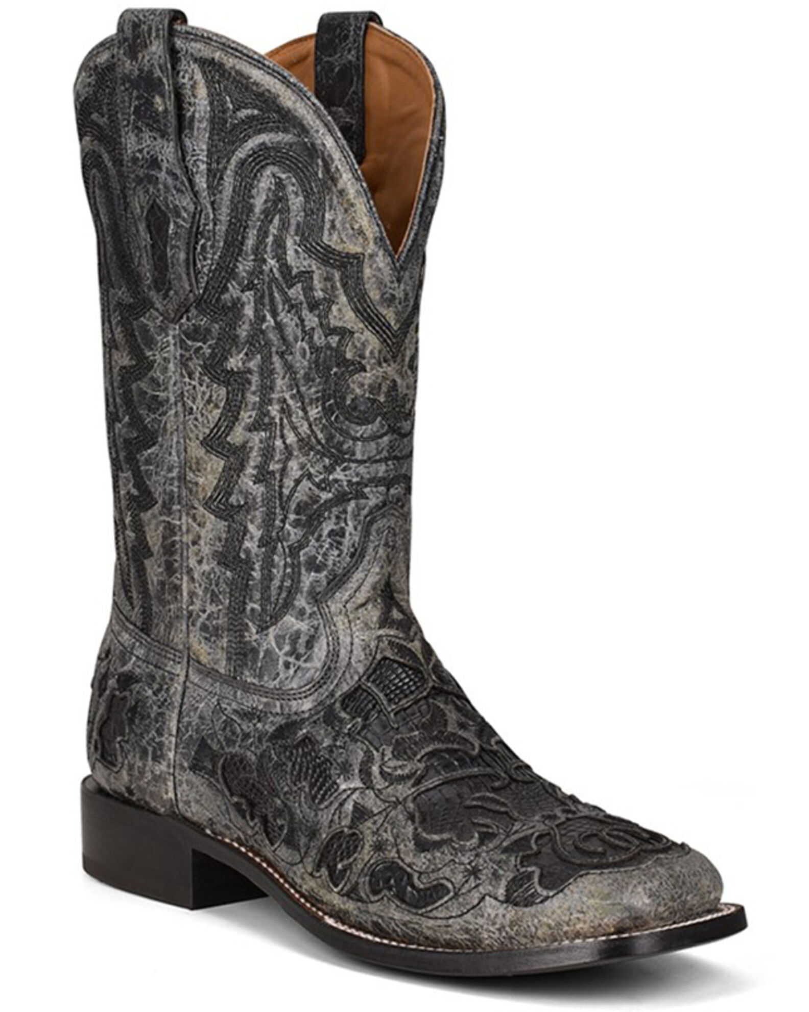 Corral Men s Exotic Alligator Inlay Western Boots Broad Square Toe Sheplers
