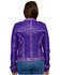 Image #2 - Milwaukee Leather Women's Studded Sheepskin Asymmetrical Moto Jacket, Purple, hi-res