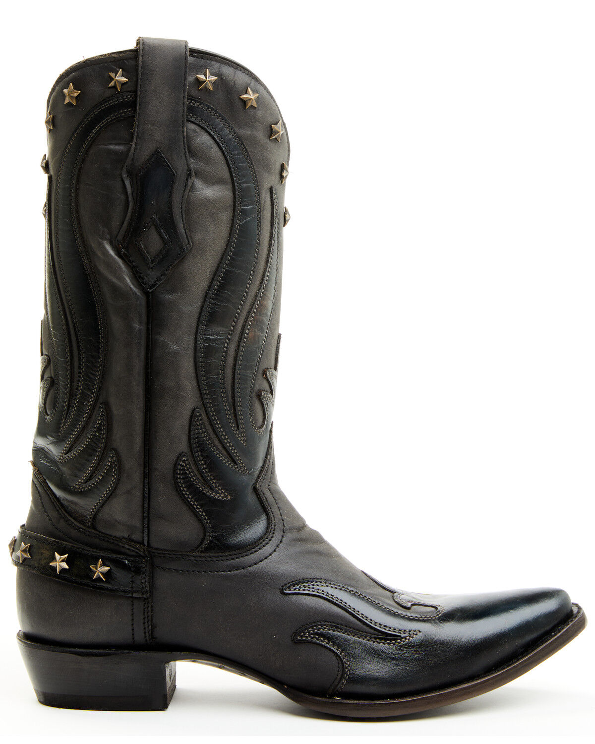Image #2 - Corral Men's Embellished Overlay Western Boots - Snip Toe, Blue, hi-res