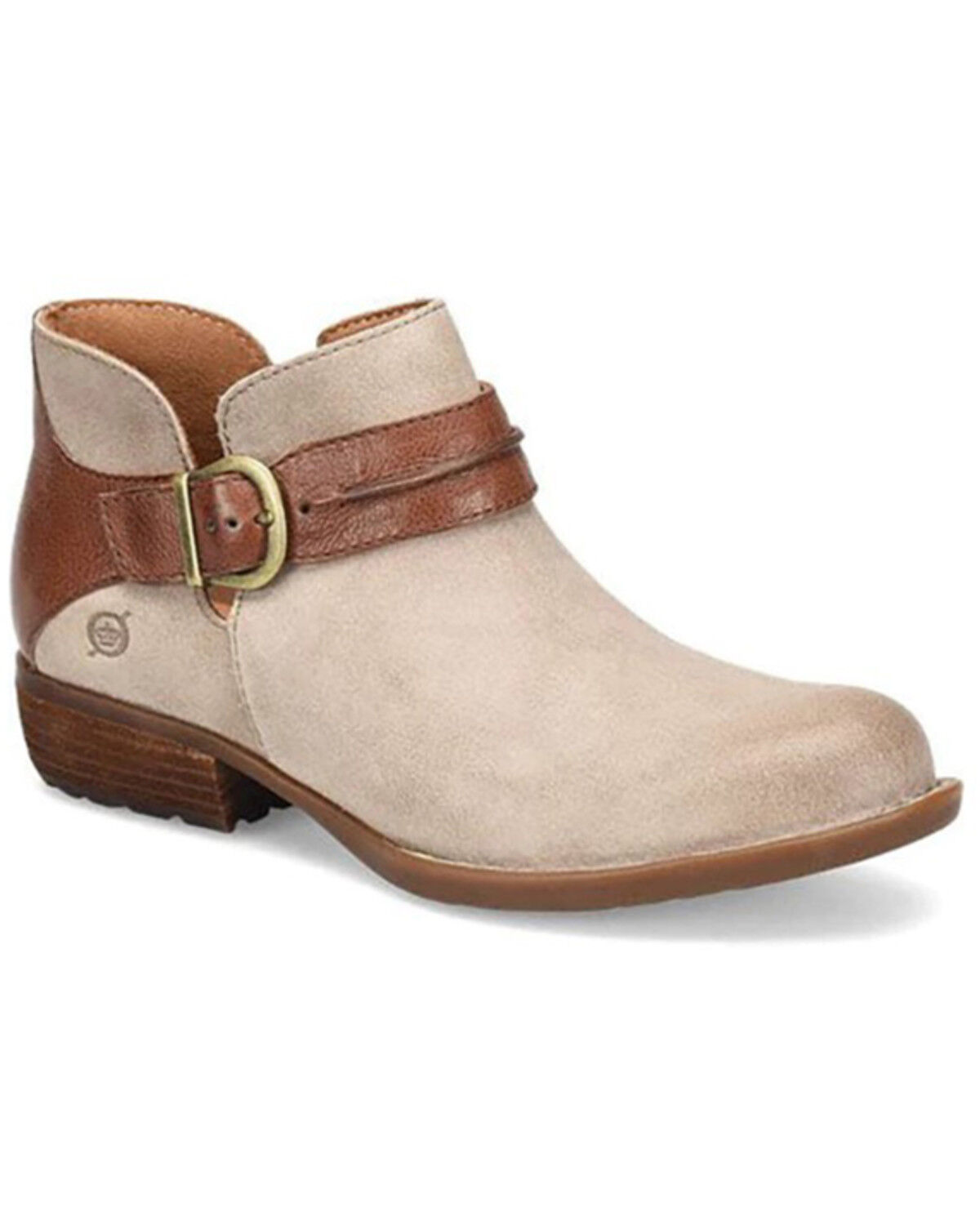 Image #1 - Born Women's Katie Short Bootie - Round Toe, Cream, hi-res