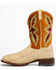 Dan Post Men's Exotic Sea Bass Skin Western Boots - Broad Square Toe, Brown, hi-res