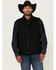 Image #1 - RANK 45® Men's Spear Head Tonal Softshell Vest, Black, hi-res