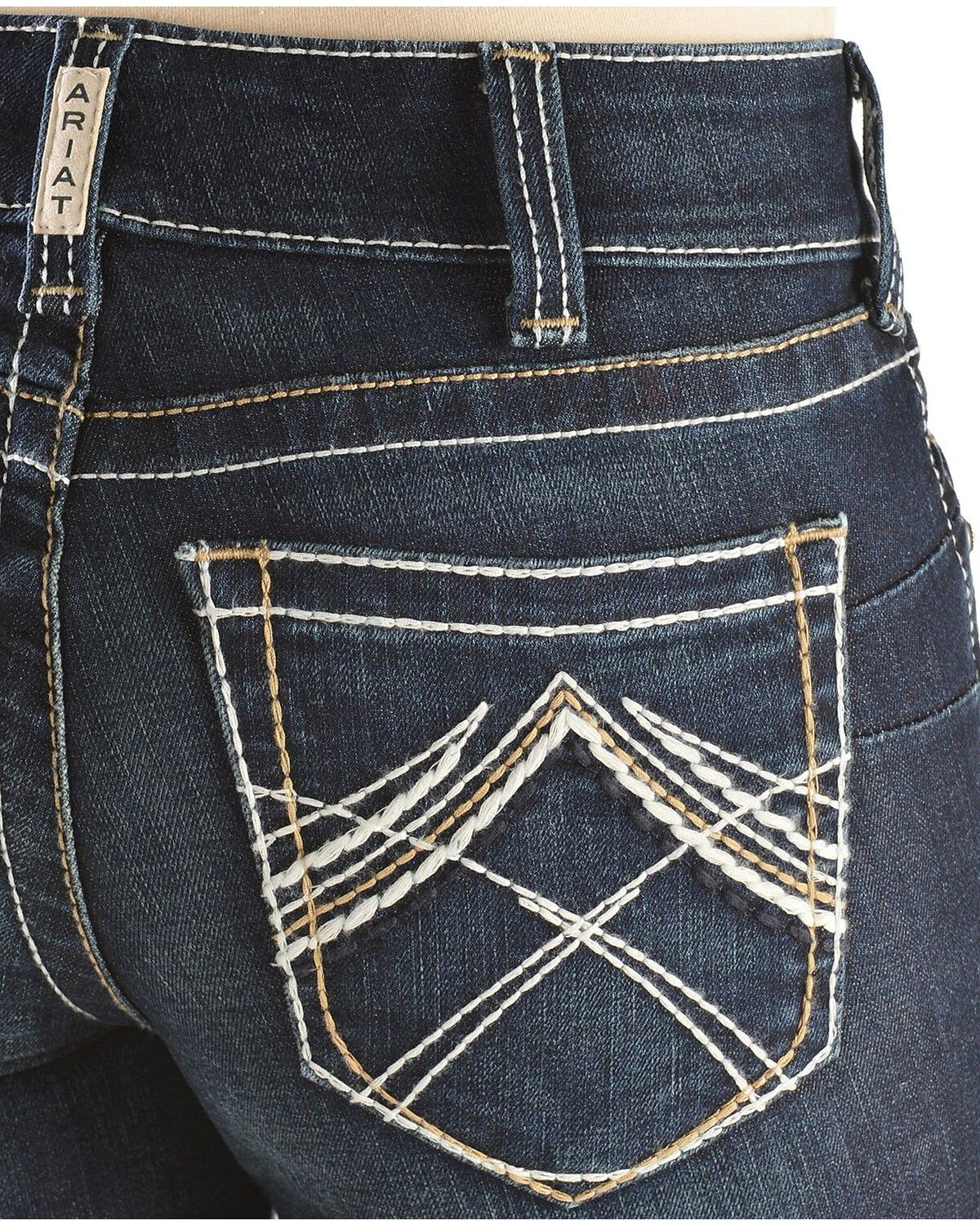 Image #2 - Ariat Women's Whipstitch Slim Bootcut Jeans, Denim, hi-res