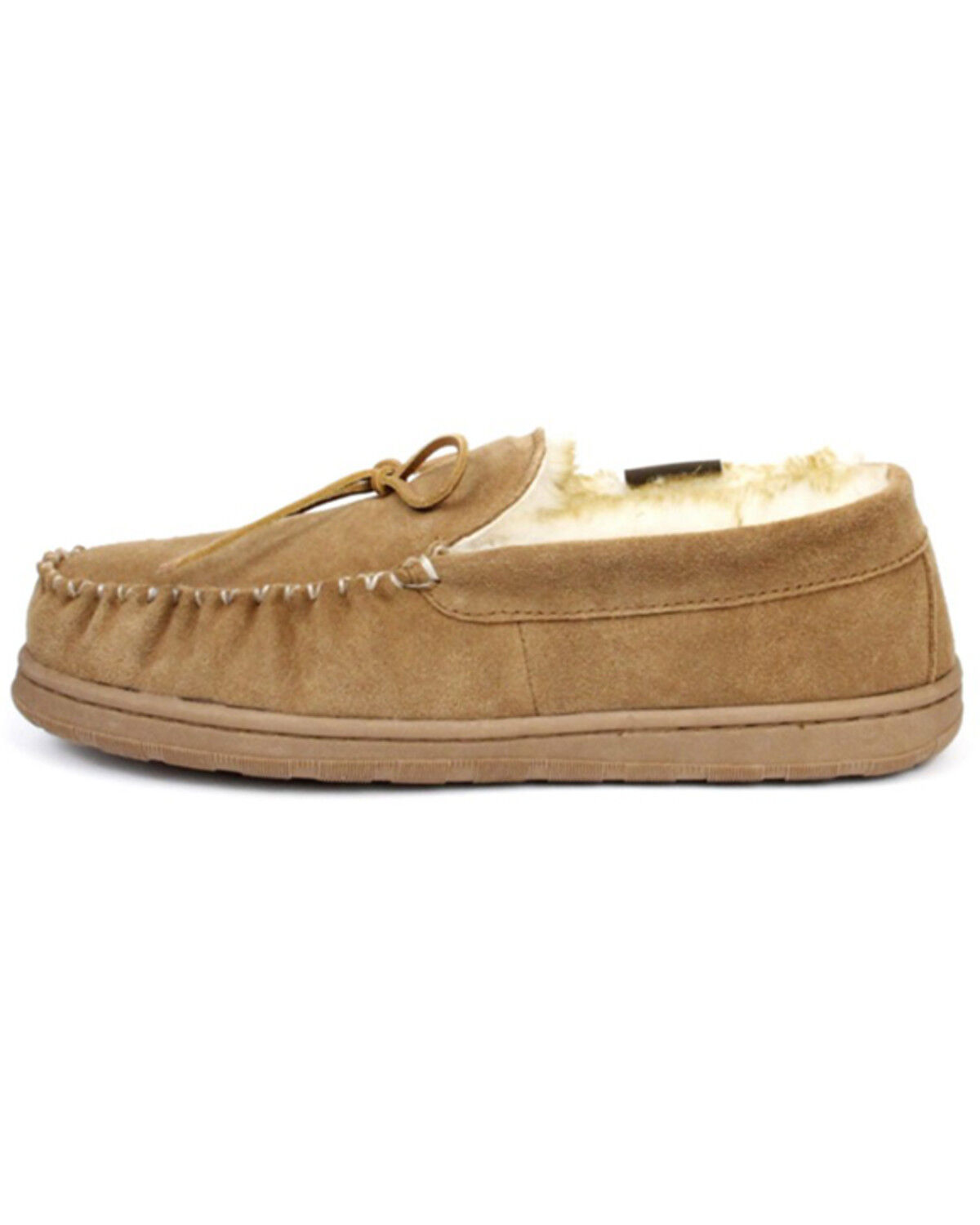 Image #3 - Superlamb Men's Shearling Slippers - Moc Toe, Medium Brown, hi-res