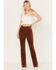Image #1 - 7 For All Mankind Women's High Rise Velvet Lisha Bootcut Jeans, Camel, hi-res