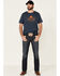 Image #2 - Tin Haul Men's Sunset & Cactus Graphic Short Sleeve T-Shirt, Blue, hi-res