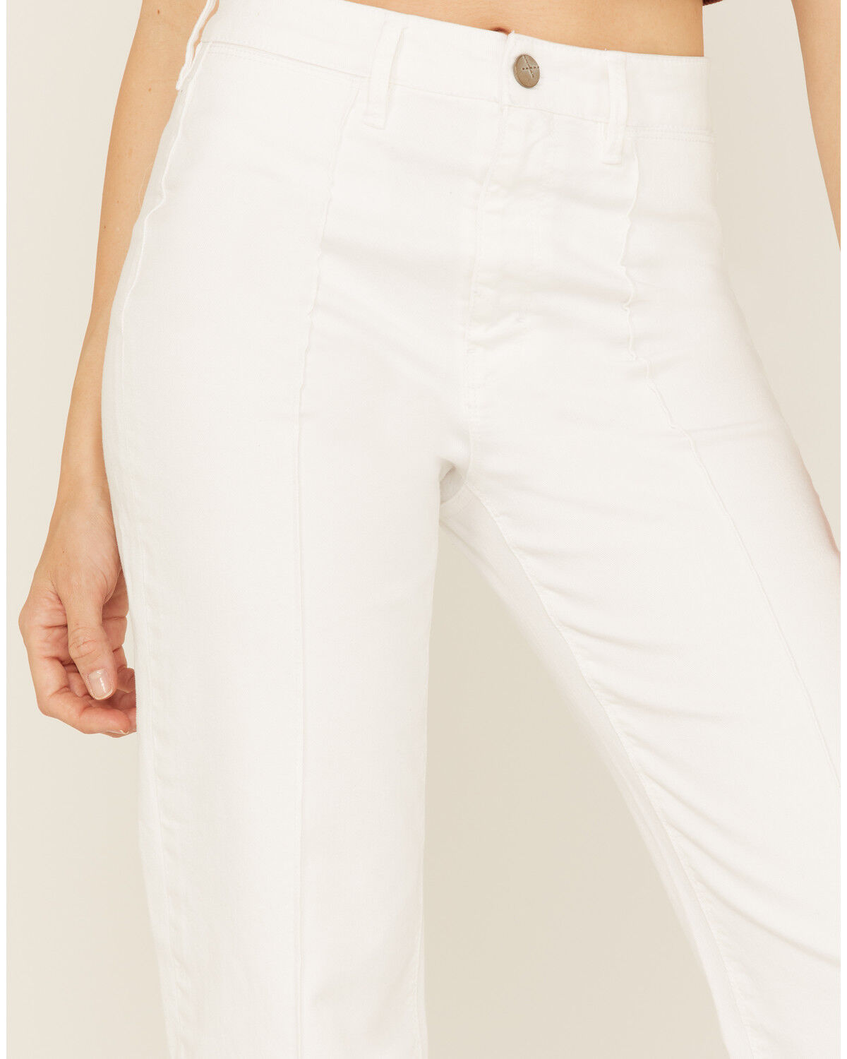 Image #2 - Unpublished Denim Women's Front Seam Straight Jeans, White, hi-res