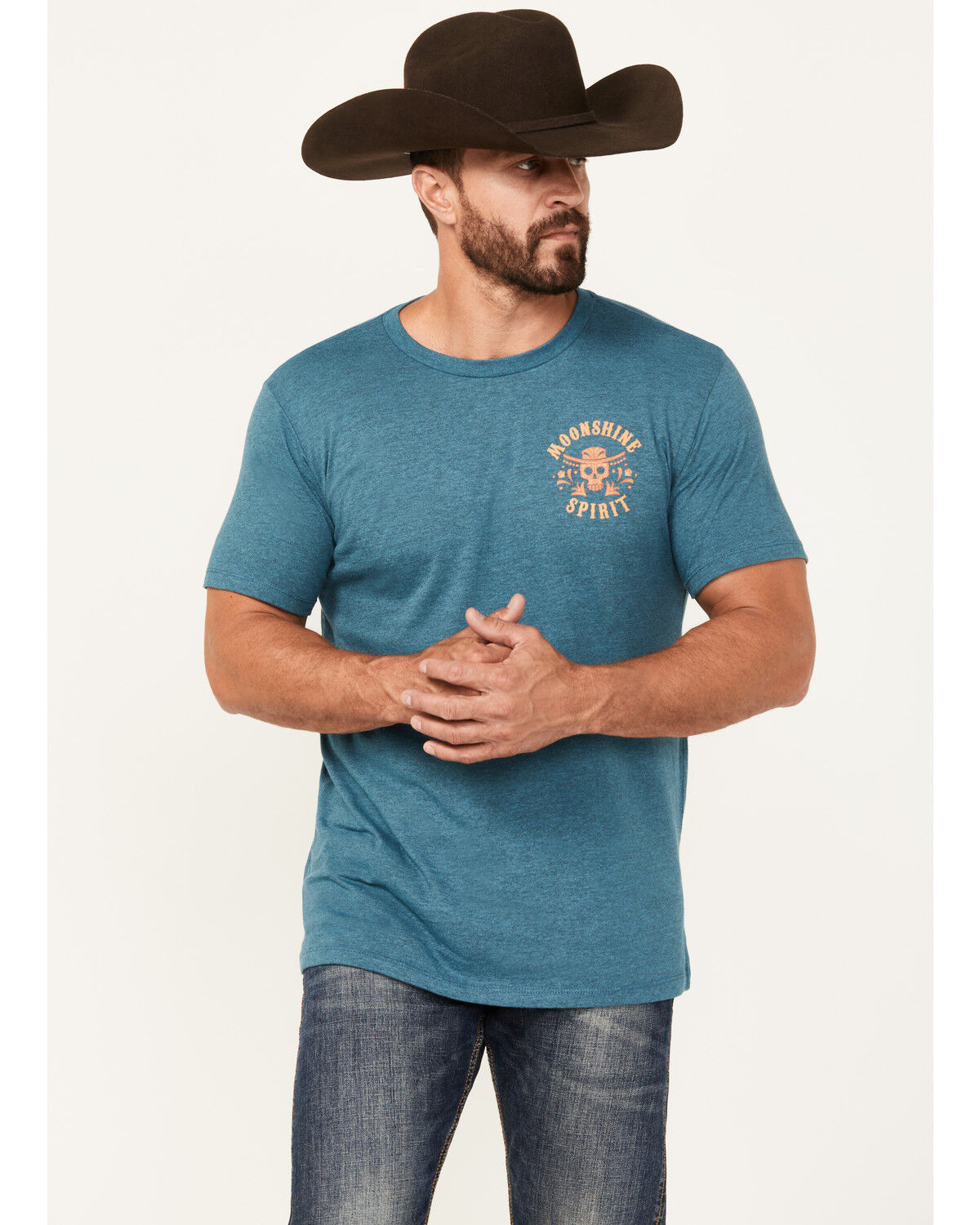 Image #1 - Moonshine Spirit Men's Mariachi Mandala Short Sleeve Graphic T-Shirt, Blue, hi-res