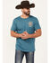 Image #1 - Moonshine Spirit Men's Mariachi Mandala Short Sleeve Graphic T-Shirt, Blue, hi-res