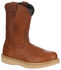 Georgia Boot Men's Wellington Barracuda Work Boots - Steel Toe, Brown, hi-res