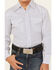 Ely Walker Boys' Geo Print Long Sleeve Pearl Snap Western Shirt , White, hi-res